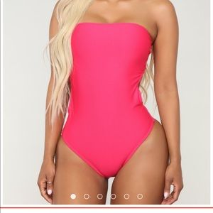pink swimsuit
